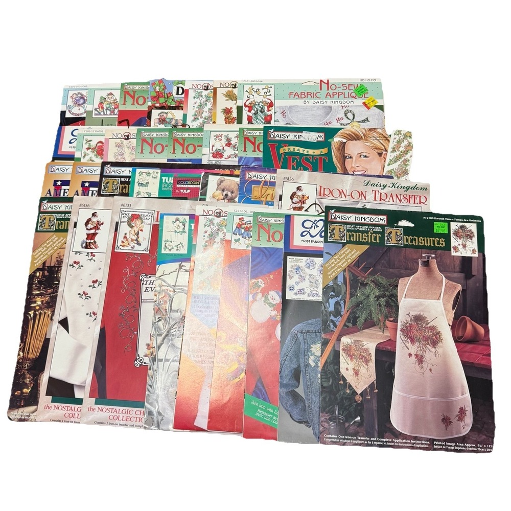 Daisy Kingdom Iron-on Transfers & no sew Appliques Lot Of 32 Holidays and More